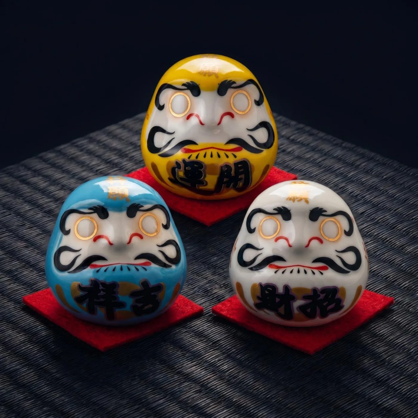 Garama Ritual Daruma Ritual — Premium Set | Hand-Painted in Japan