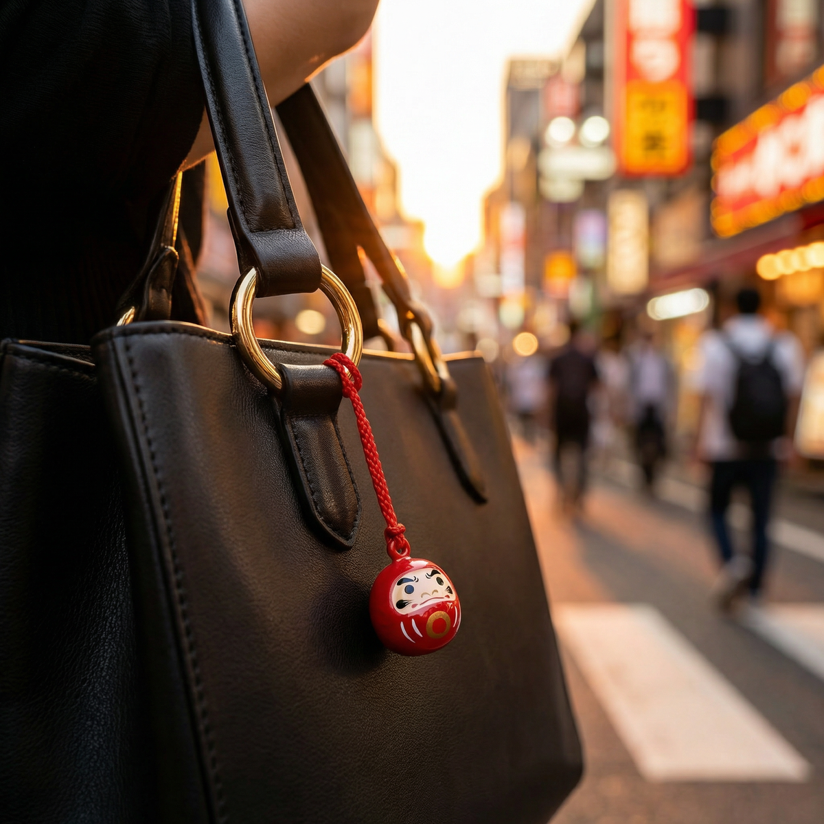 Daruma Bell Talisman Keychain